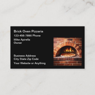 Brick Oven Pizza Place Business Cards Visitenkarte