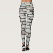 Brick Pattern Cobblestone Street Pathway Sidewalk Leggings (Rückseite)