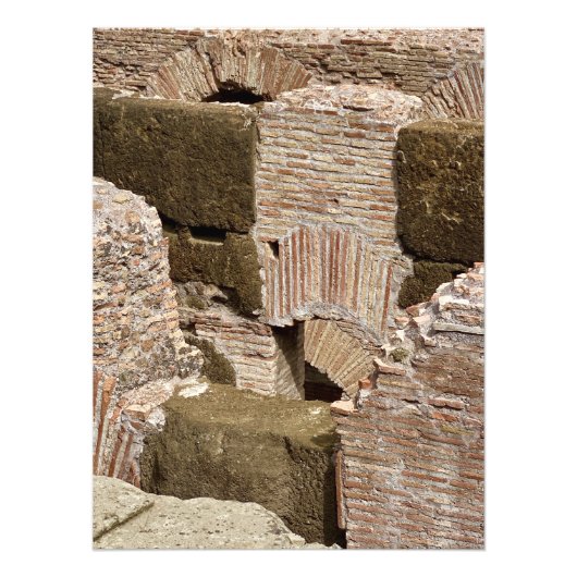 Brick Patterns im Kolosseum in Rom, Italien Fotodruck (Vorne)