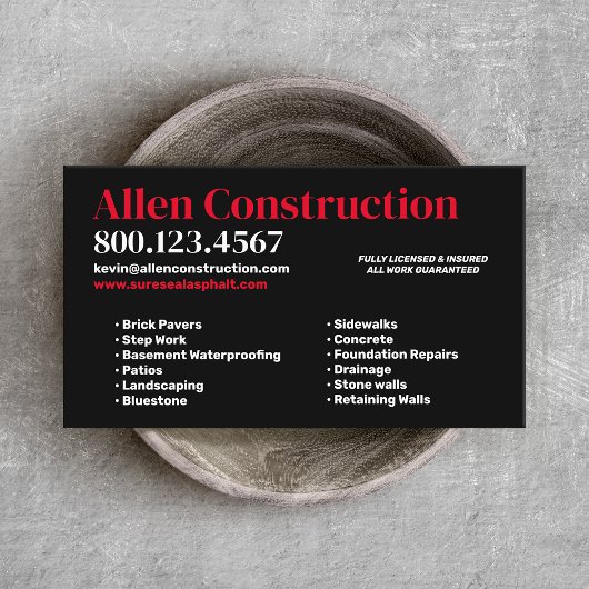 Brick Pavers Driveway & Patios Visitenkarte