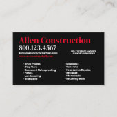 Brick Pavers Driveway & Patios Visitenkarte (Vorderseite)