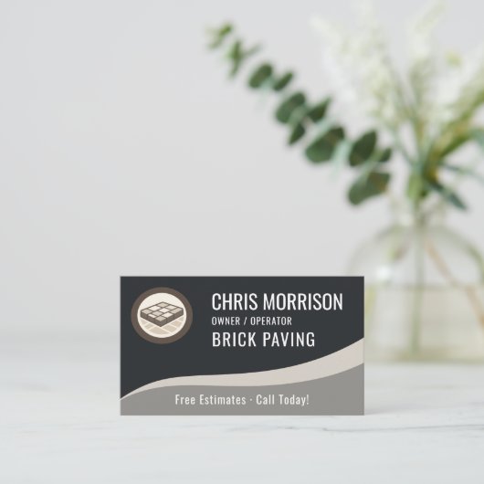 Brick Paving QR Code Professional Visitenkarte (Stehend Vorderseite)