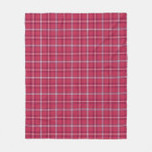 Brick Red and Soft Peach Plaid Fleecedecke (Vorderseite)