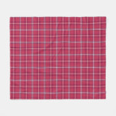 Brick Red and Soft Peach Plaid Fleecedecke (Vorderseite (Horizontal))