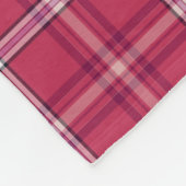 Brick Red and Soft Peach Plaid Fleecedecke (Ecke)