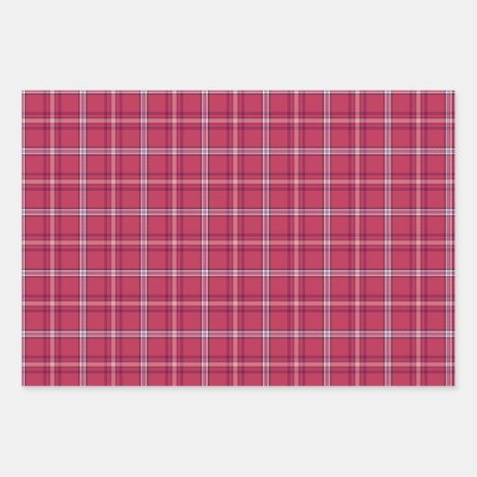 Brick Red and Soft Peach Plaid Geschenkpapier Set (Vorderseite 3)