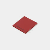 Brick Red Beruflich Minimalistisch Black Script Post-it Klebezettel (angewinkelt)