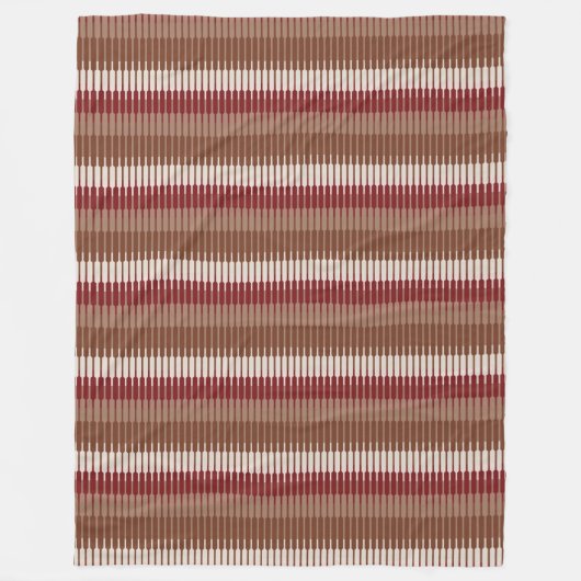 Brick Red Fleece Blanket - Retro Modern Look (Vorderseite)