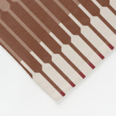 Brick Red Fleece Blanket - Retro Modern Look (Ecke)