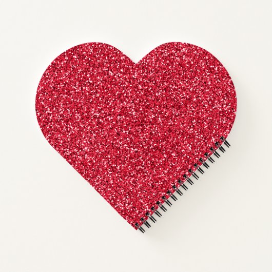 Brick Red Glitzer Notizblock (Rückseite)