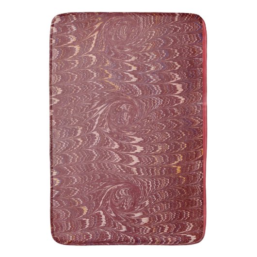 brick red marble print badematte (Vorderseite Vertikal)