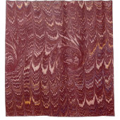 brick red marble print duschvorhang (Vorderseite)