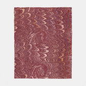 brick red marble print fleecedecke (Vorderseite)