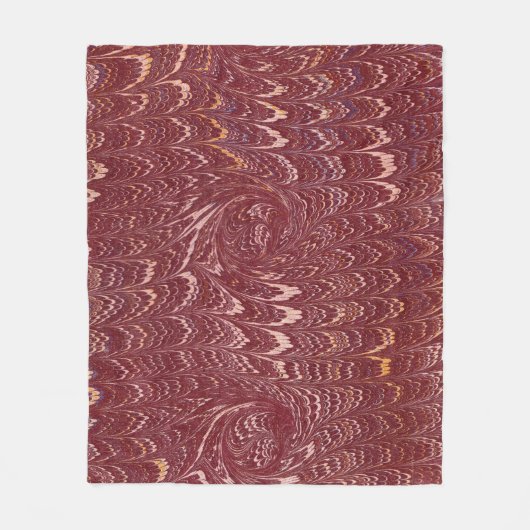 brick red marble print fleecedecke (Vorderseite)