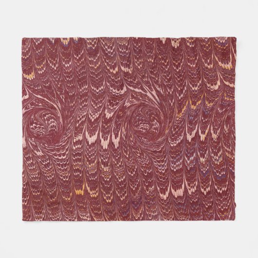 brick red marble print fleecedecke (Vorderseite (Horizontal))