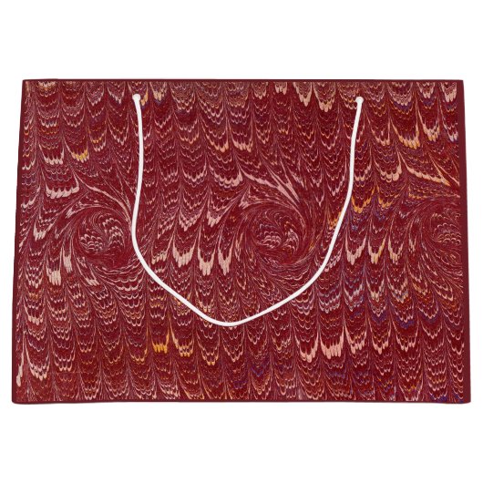 brick red marble print große geschenktüte (Vorderseite)
