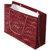 brick red marble print große geschenktüte (Vorderseite Schrägansicht)