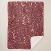 brick red marble print sherpadecke (Vorderseite)