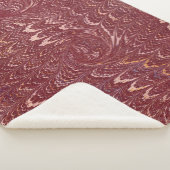 brick red marble print sherpadecke (3/4)
