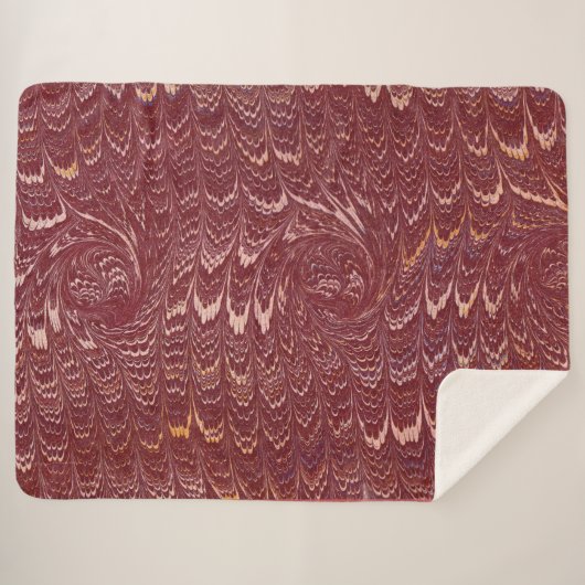 brick red marble print sherpadecke (Vorderseite (Horizontal))