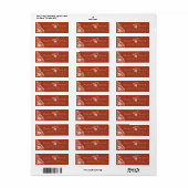 Brick Red Shabby Chic Return Address Label (Vorne)