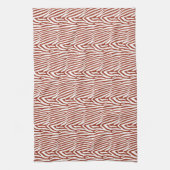 BRICK RED ZEBRA STRIPES GESCHIRRTUCH (Vertikal)