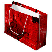 Brick-Rose 02-Rot- Zazzle-Geschenktaschen Große Geschenktüte (Vorderseite Schrägansicht)
