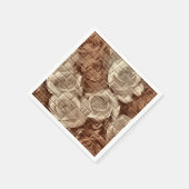 Brick Rose 13 Brown-Paper Cocktail Napkins Serviette (Ecke)