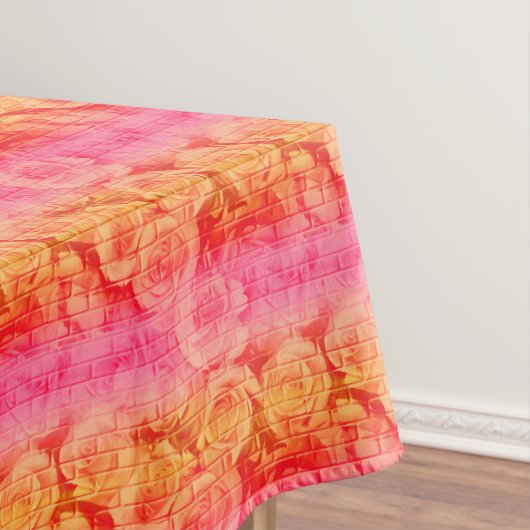 BRICK ROSE 17,PINK LEMO..-52x70 BAUMWOLLE Tischdecke (Beispiel)