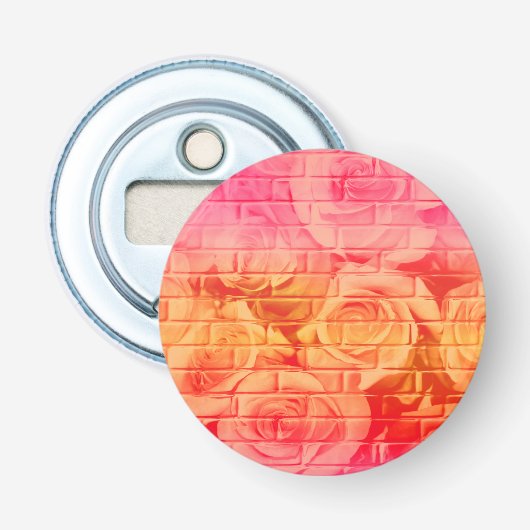 Brick-Rose 17 Pink Lemonade-Round Bottle Opener Flaschenöffner (Vorderseite)