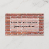 Brick Slabs Pattern Wall Mauerwerk Visitenkarte (Rückseite)