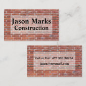 Brick Slabs Pattern Wall Mauerwerk Visitenkarte (Vorne/Hinten)