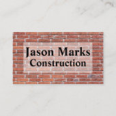 Brick Slabs Pattern Wall Mauerwerk Visitenkarte (Vorderseite)