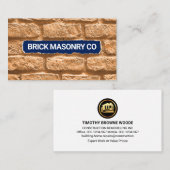 Brick Stone Wall Masonry Visitenkarte (Vorne/Hinten)