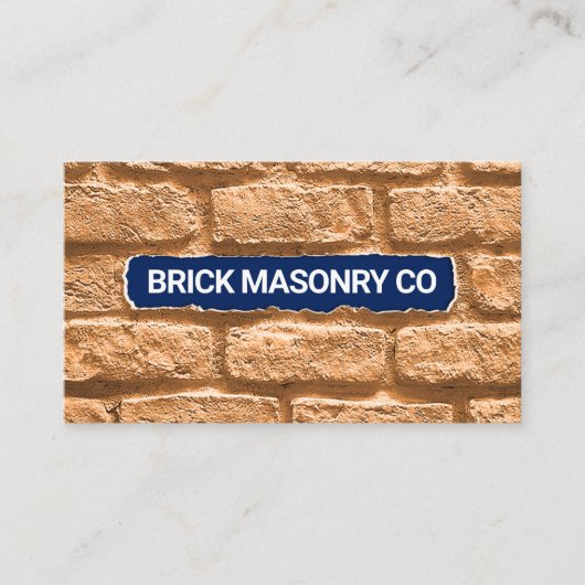 Brick Stone Wall Masonry Visitenkarte (Vorderseite)