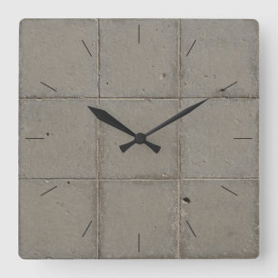BRICK TILES   Industrieeinrichtung Quadratische Wanduhr