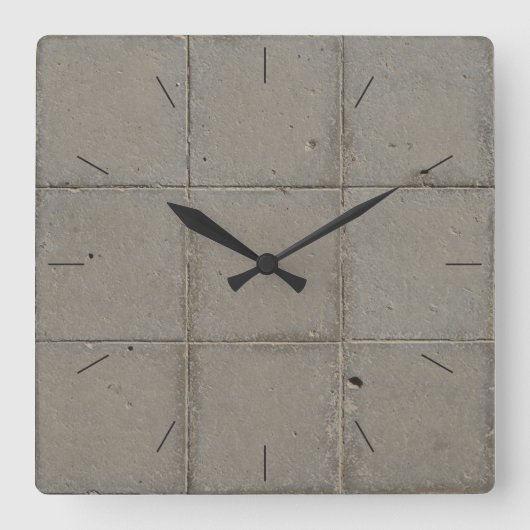 BRICK TILES | Industrieeinrichtung Quadratische Wanduhr (Vorderseite)