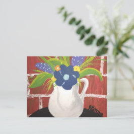 Brick Vase Card 12x18 Postkarte