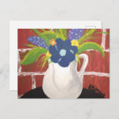 Brick Vase Card 12x18 Postkarte (Vorne/Hinten)