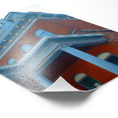 Brick Viktorianisch House mit kolonialem Blue Trim Fotodruck (Ecke)