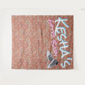 Brick Wall 90er Hip Hop Gender Reveal Foto Stand Wandteppich (Vorderseite (Horizontal))