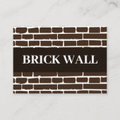 Brick Wall Brick Visitenkarte (Vorderseite)