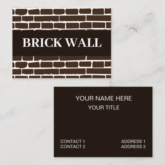 Brick Wall Brick Visitenkarte (Vorne/Hinten)