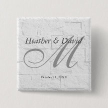 Brick Wall Calligraphy Script Monogram Wedding