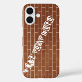 Brick Wall Design Custom Text iPhone Case (Rückseite)