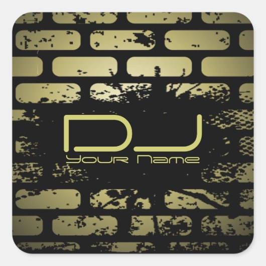 Brick Wall DJ Sticker (Vorderseite)