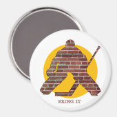Brick Wall Goalie Magnet (Vorderseite/Rückseite)
