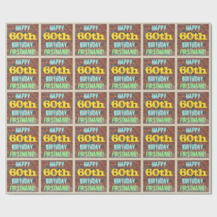 Brick Wall Graffiti  60. Geburtstag + Name Geschenkpapier
