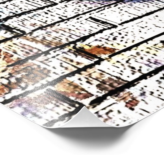 BRICK WALL GRAFFITI FOTODRUCK (Ecke)