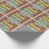 Brick Wall Graffiti Inspiriert 21. Geburtstag + Na Geschenkpapier (Ecke)